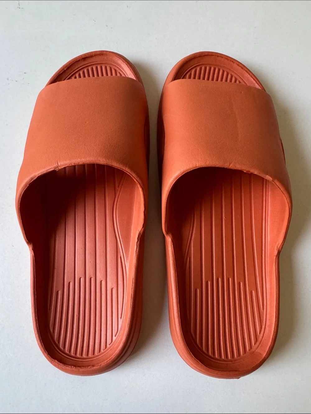 New Bundle of 2 sandals- Brown & Orange Slip-on Sandals